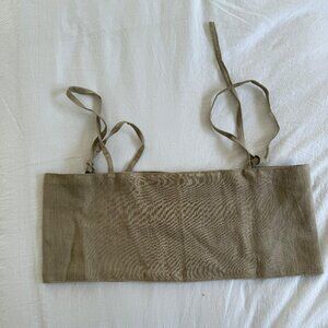 MIKOH Beige Tie-Strap Tube Top Size Small